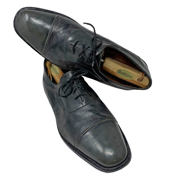 Paolo De Marco 63491 Gray Leather Cap Toe Lace Up Dress Shoes‎ main image 6